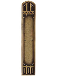 18 inch Oxford Push Plate In Antique Brass